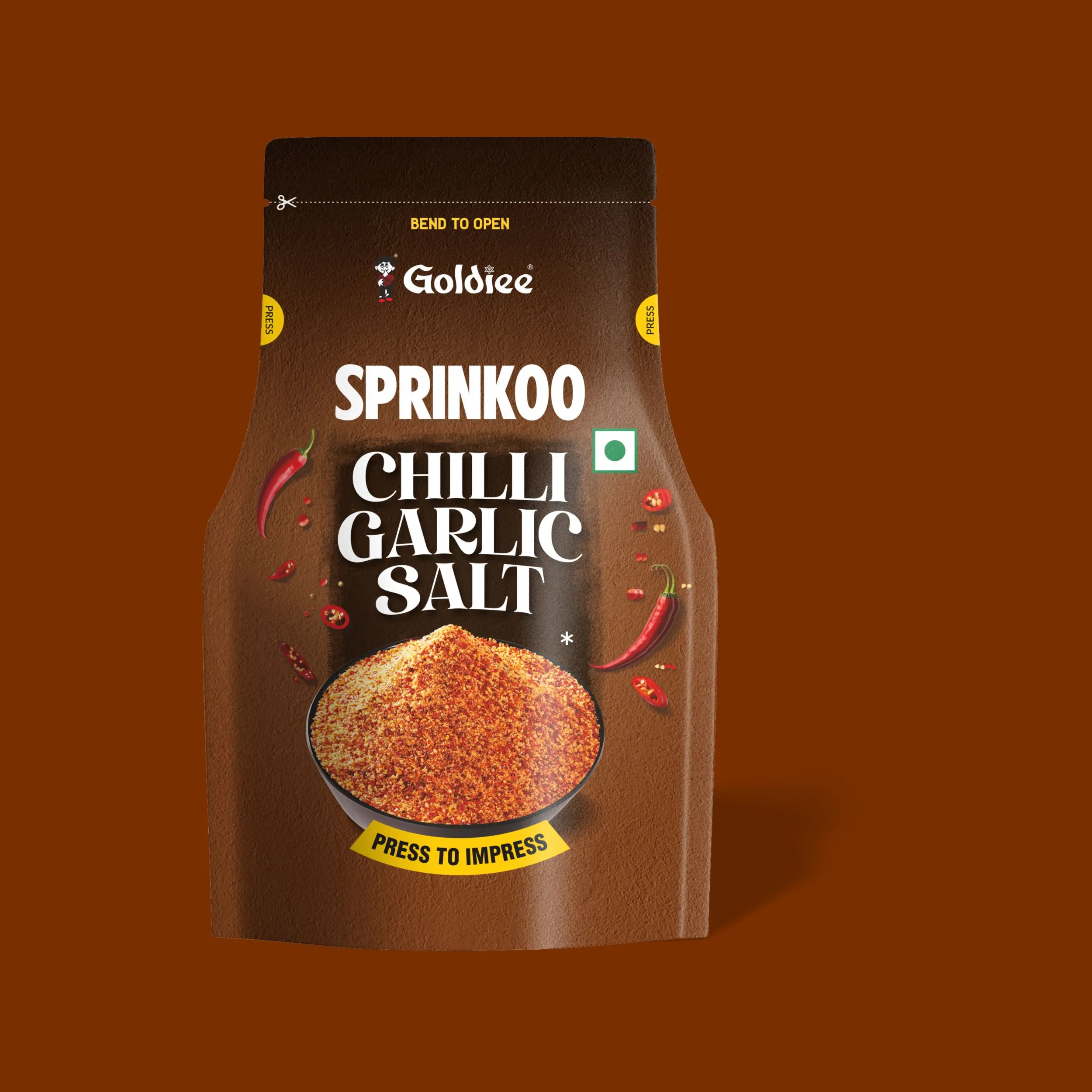 GOLDIEE SPRINKOO CHILLI GARLIC SALT-100g
